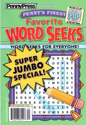 Penny’s Finest Favorite Word Seeks Puzzle Book May 2024