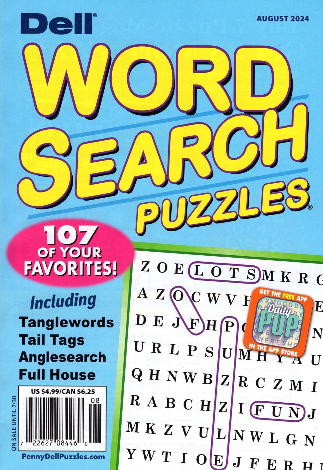 Dell Word Search Puzzles August 2024