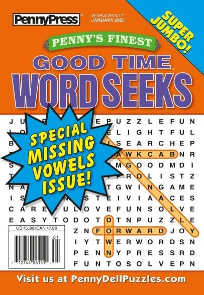 puzzle book store | Penny’s Finest Good Time Word Seeks january 2025