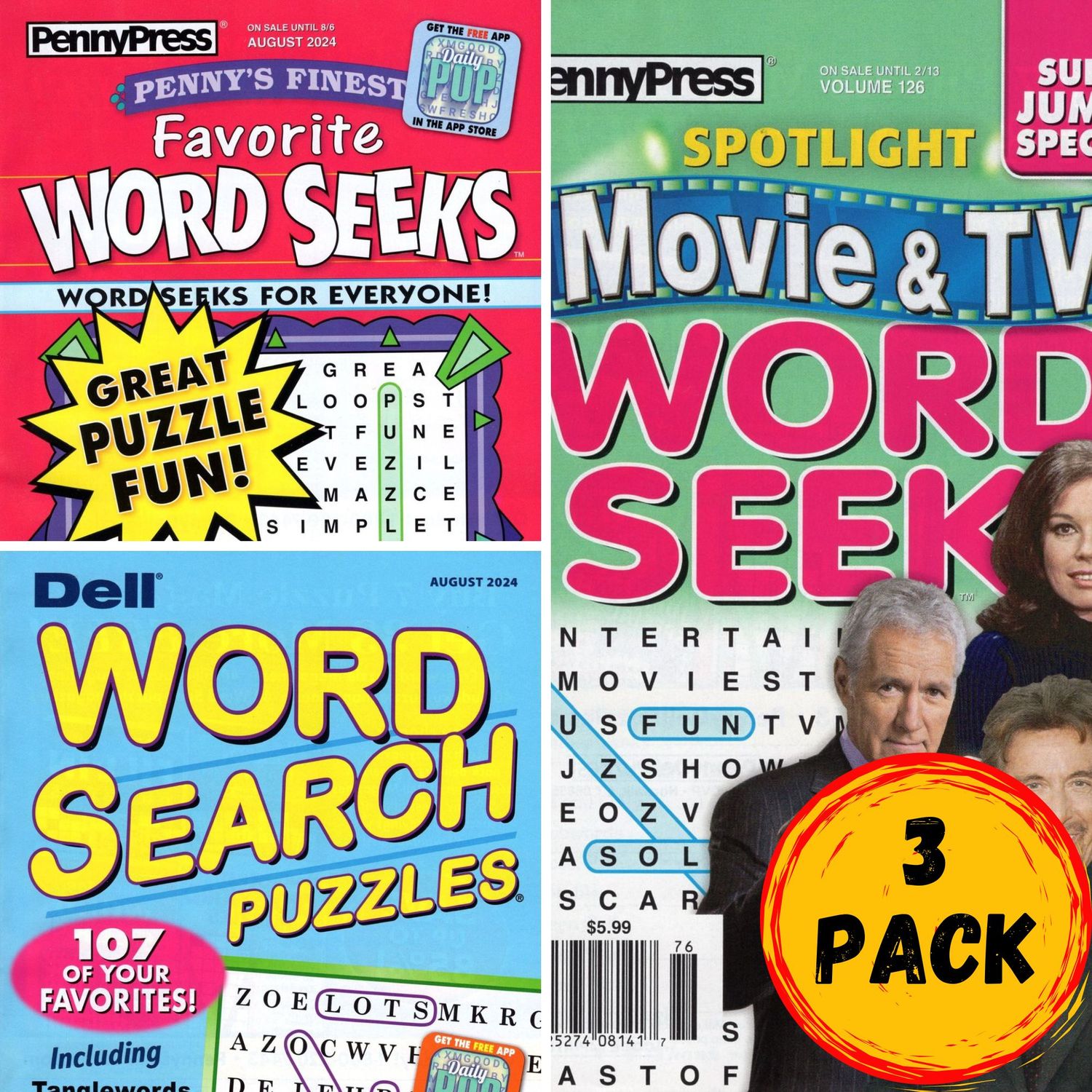 Puzzle Books | Word Seek 3-Pack | Puzzle Book Value Packs