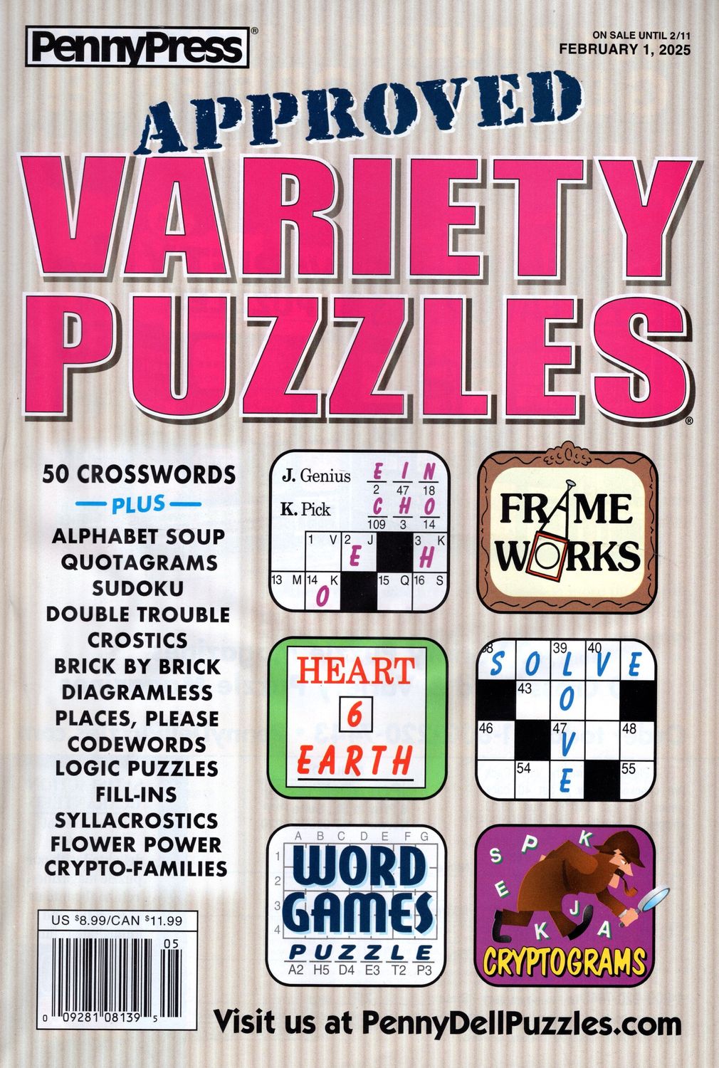 puzzle book store - Approved Variety Puzzles February 2025