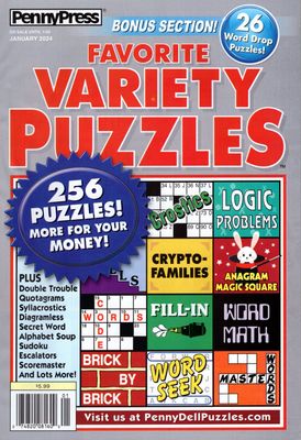 Penny Press Favorite Variety Puzzles January 2024