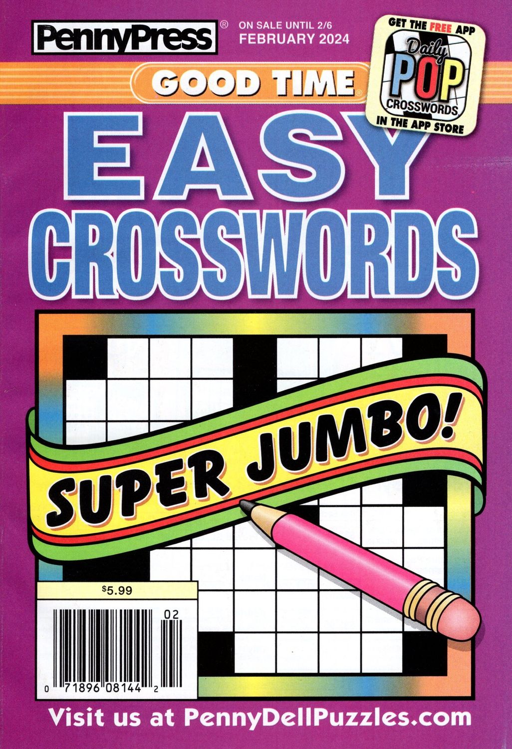 pennypress crossword puzzle books - PennyPress Good Time EASY Crosswords February 2024