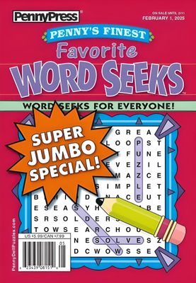 Penny’s Finest Favorite Word Seeks Puzzle Book February 2025