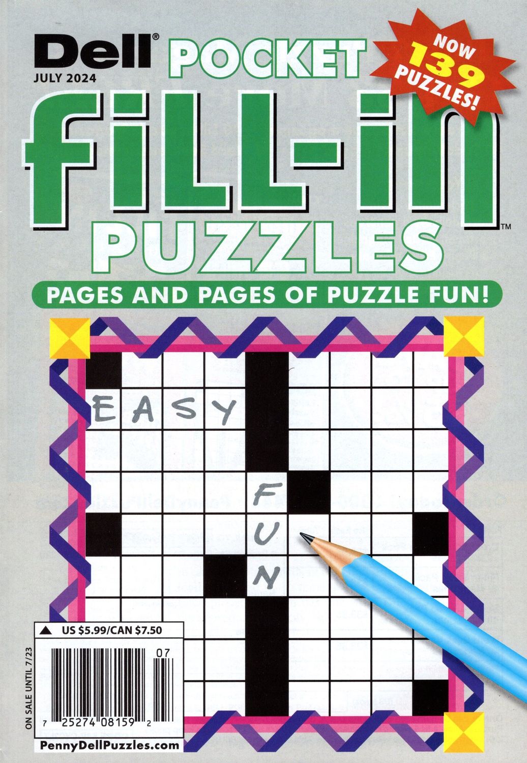 Fill In Puzzles | Dell Pocket Fill-In Puzzles July 2024