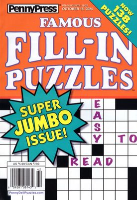 PennyPress Famous Fill-In Puzzles October 2024