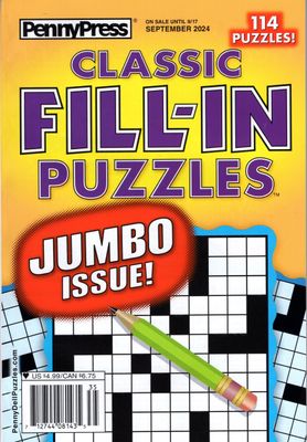 PennyPress Classic Fill-In Puzzles September 2024