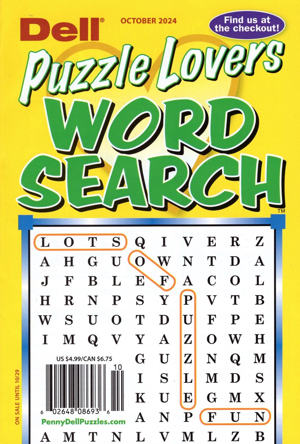 Dell Puzzle Lovers Word Search October 2024