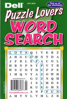 Dell Puzzle Lovers Word Search July 2024