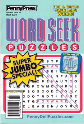 PennyPress Word Seek Puzzles May 2024