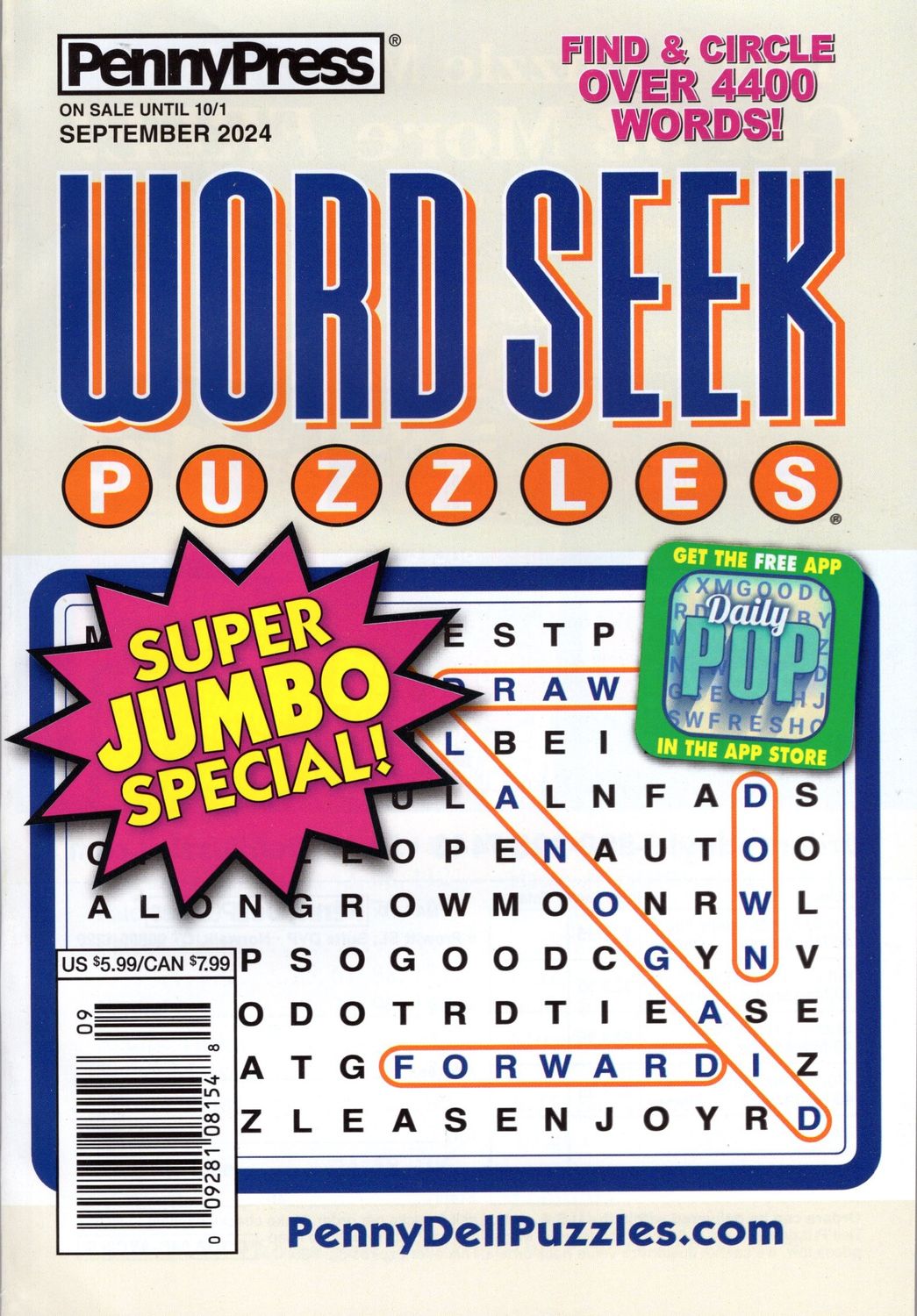 PennyPress Word Seek Puzzles September 2024