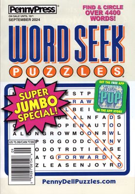 PennyPress Word Seek Puzzles September 2024