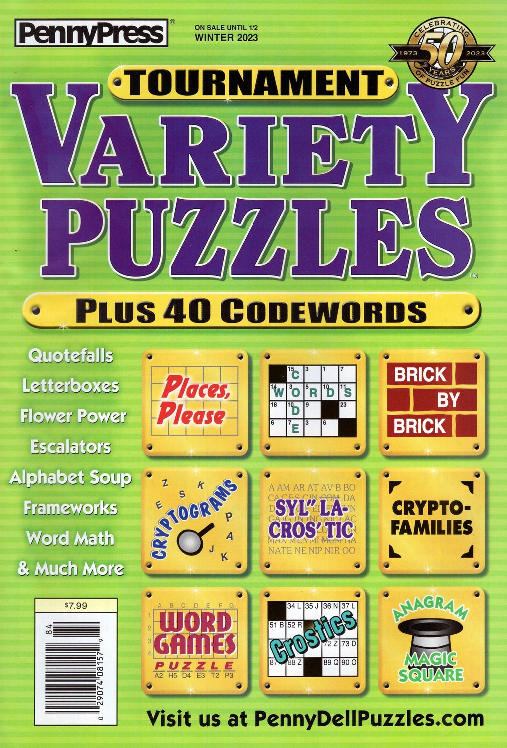 PennyPress Tournament Variety Puzzles Winter 2023