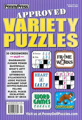 puzzle book store- Approved Variety Puzzles March 2025