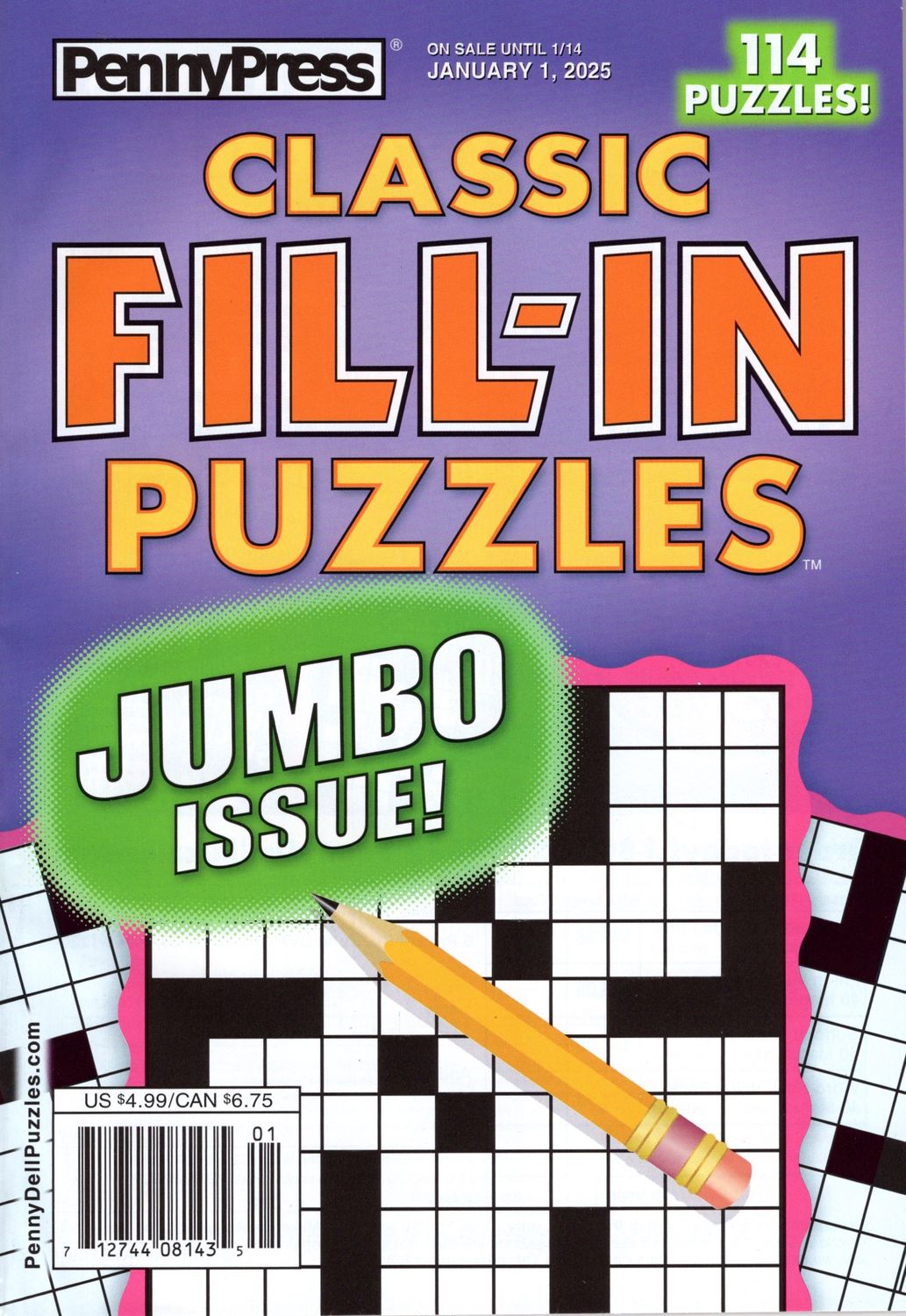 puzzle book store fill ins - PennyPress Classic Fill-In Puzzles January 2025