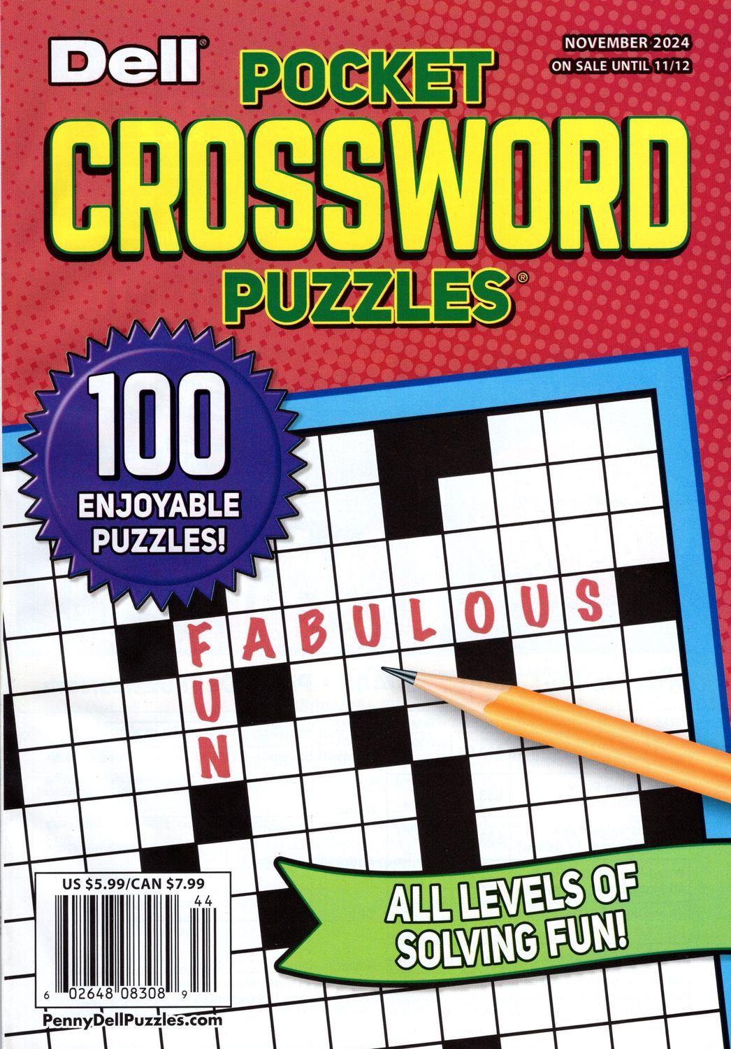 puzzle book store - Dell Pocket Crossword Puzzles November 2024