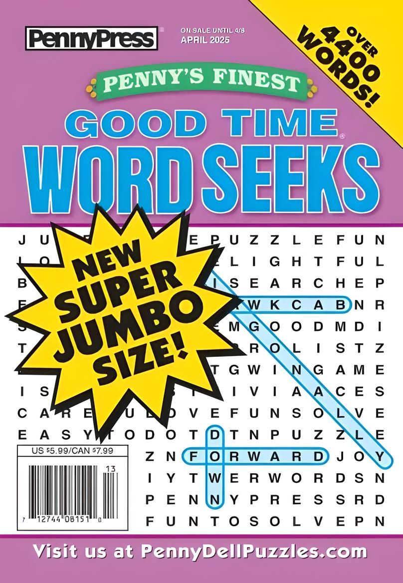 Penny’s Finest Good Time Word Seeks April 2025 - puzzle book word seeks