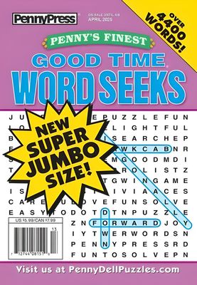 Penny’s Finest Good Time Word Seeks April 2025 - puzzle book word seeks
