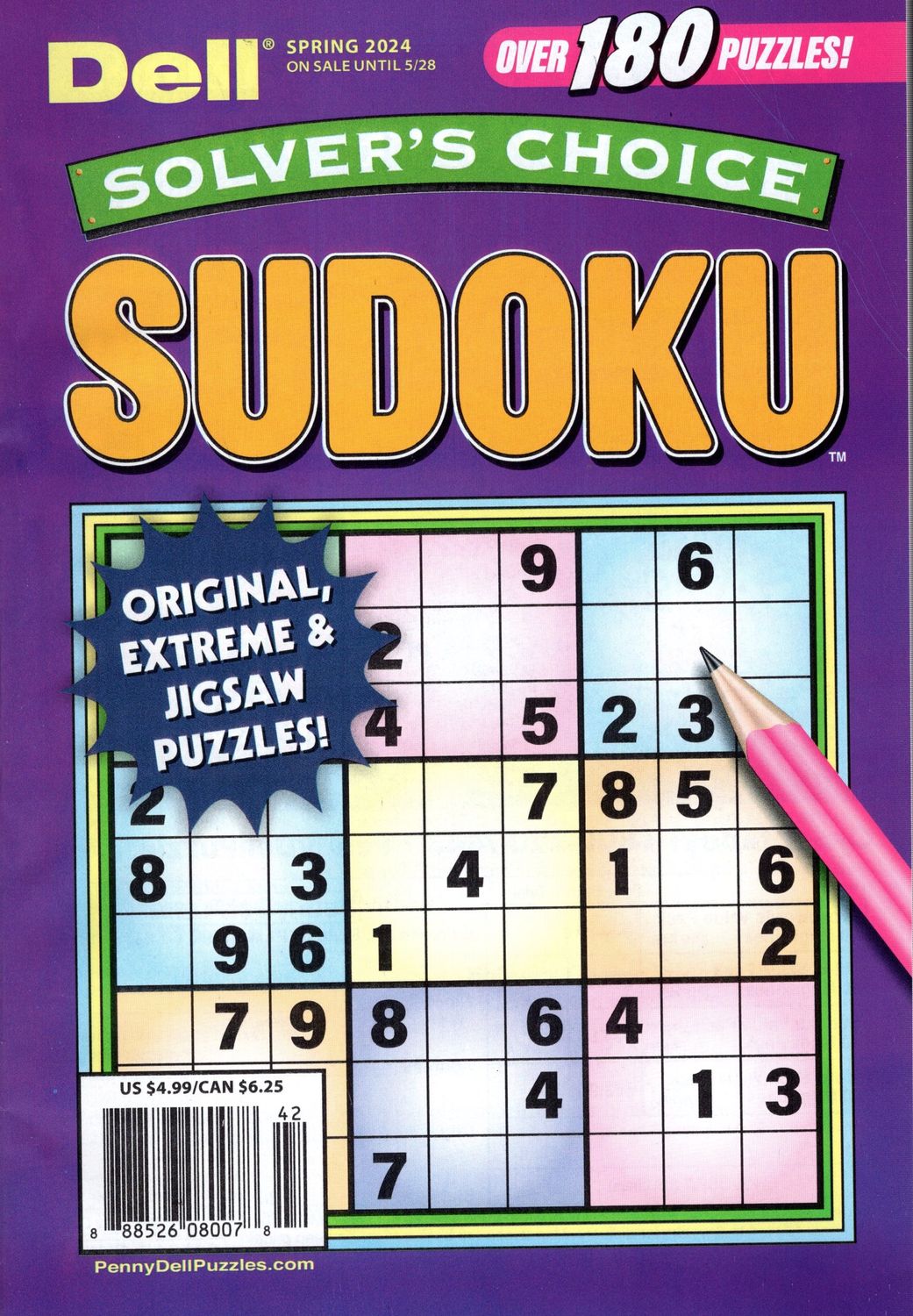 Sudoku Puzzle Books-Dell Solver’s Choice Sudoku Spring 2024