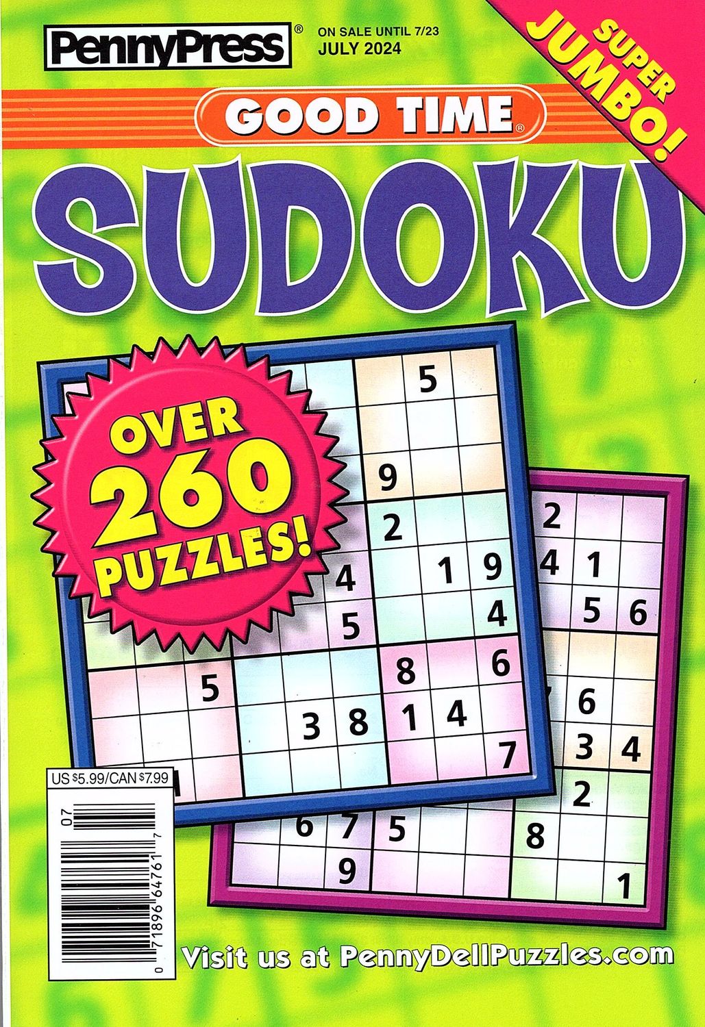 PennyPress Good Time Sudoku July 2024