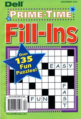 puzzle book store- Dell Prime-Time Fill-Ins December 2024