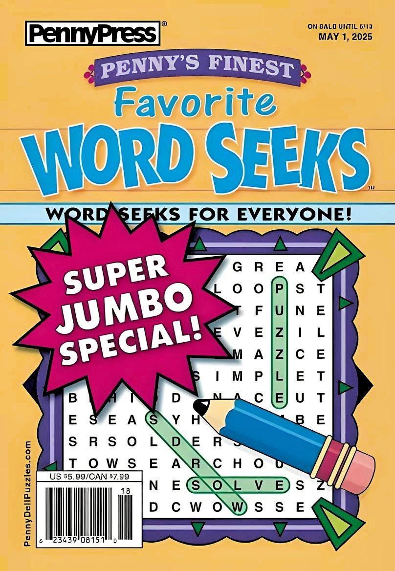 Penny’s Finest Favorite Word Seeks Puzzle Book May 2025