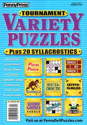PennyPress Tournament Variety Puzzles Summer 2024