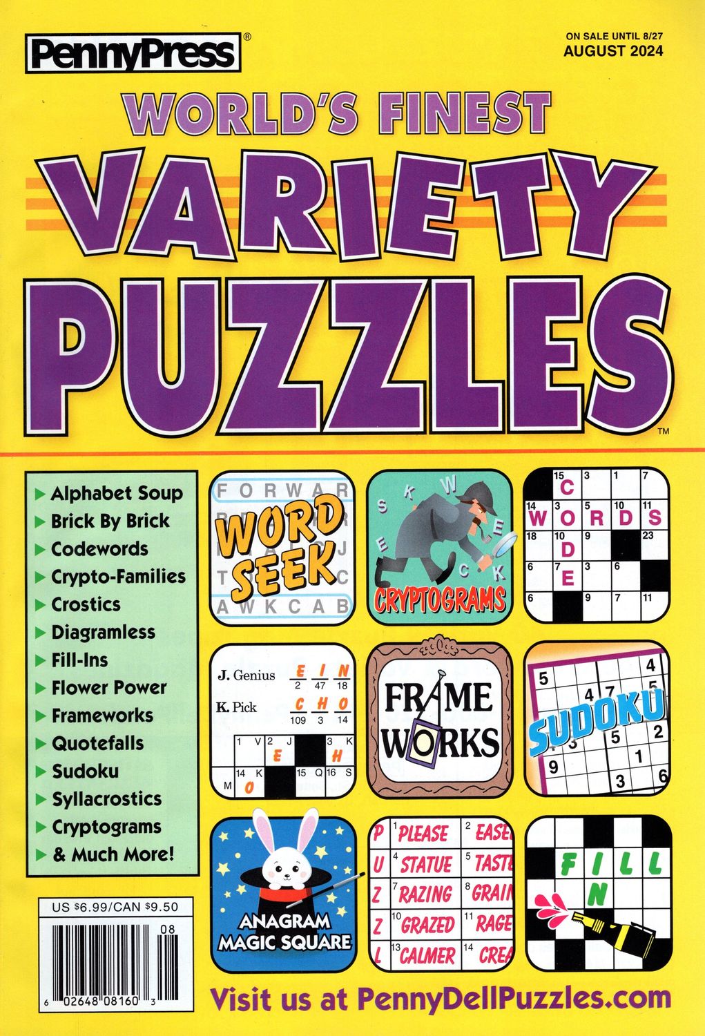 World’s Finest Variety Puzzles August 2024