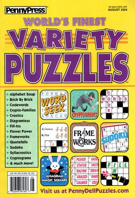 World’s Finest Variety Puzzles August 2024