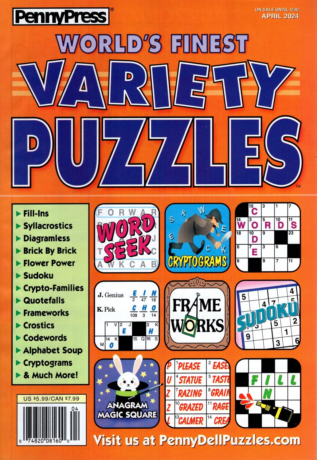 World’s Finest Variety Puzzles April 2024