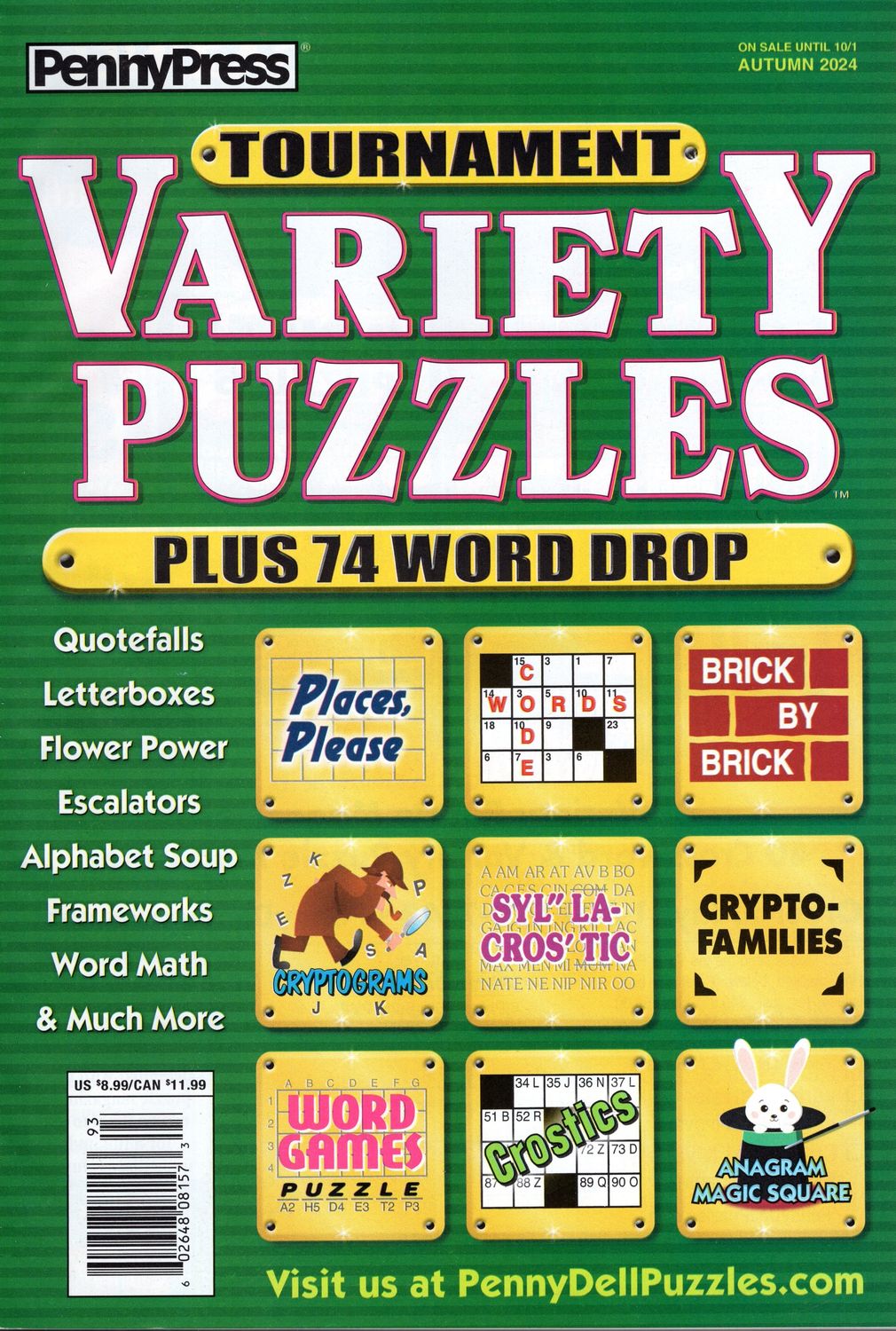 PennyPress Tournament Variety Puzzles Autumn 2024
