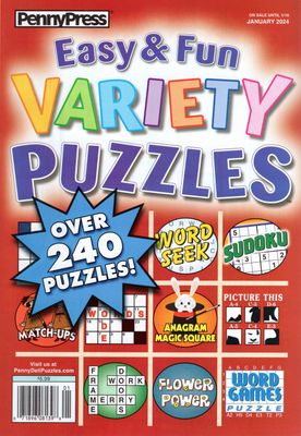Easy &amp; Fun Variety Puzzles January 2024
