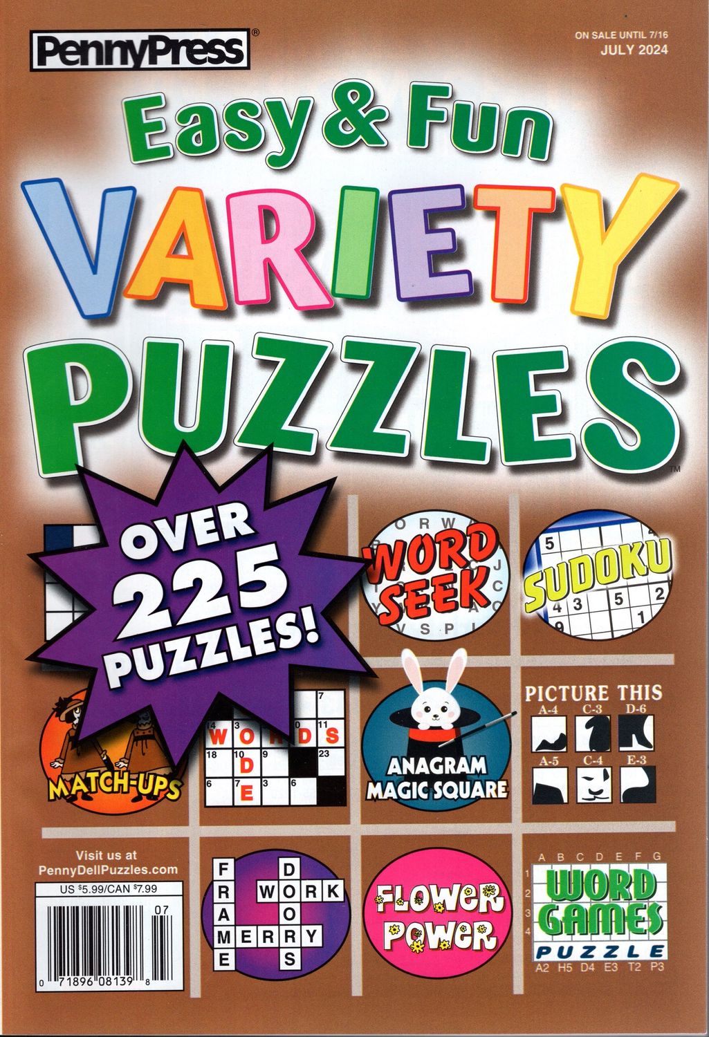 Easy &amp; Fun Variety Puzzles July 2024