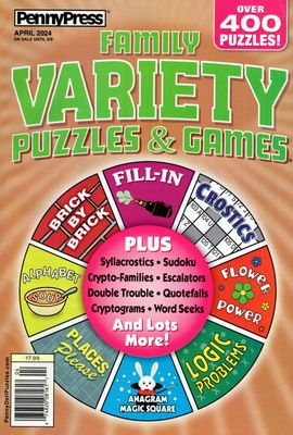 Family Variety Puzzles &amp; Games April 2024