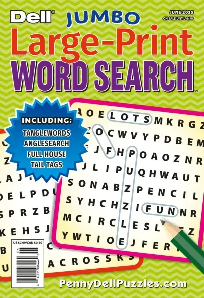 Dell Jumbo Large-Print Word Search June 2025 - puzzlebookstore.com