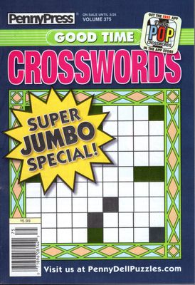 PennyPress Good Time Crosswords Puzzle Book #375, March 2024