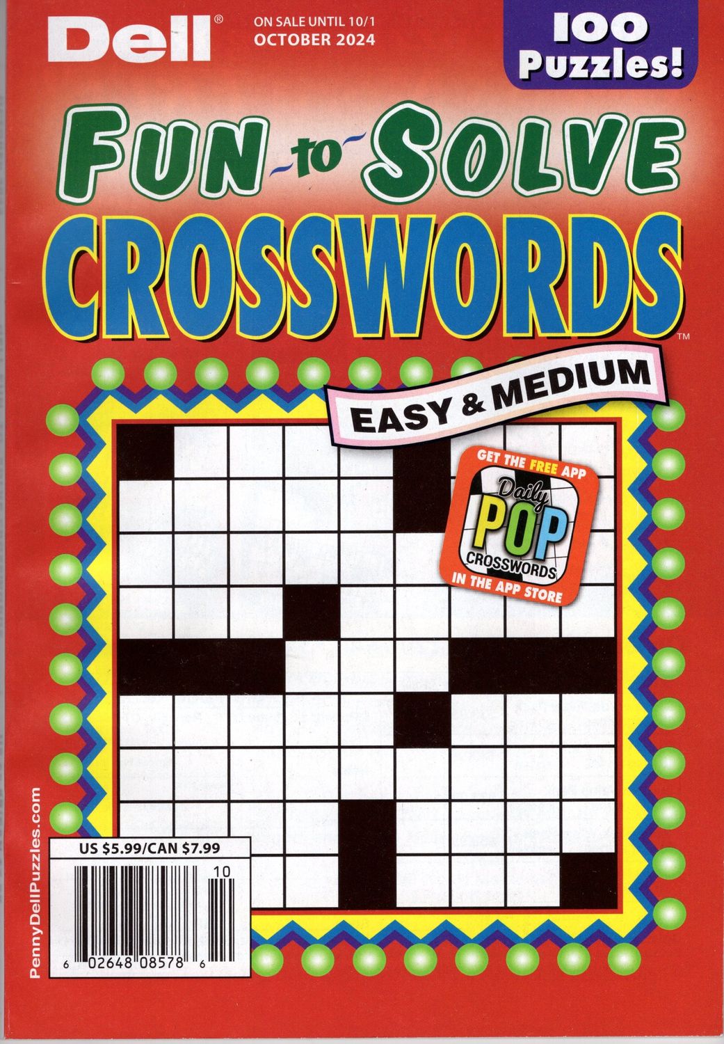 puzzle book stores -Dell Fun-to-Solve Crosswords October 2024