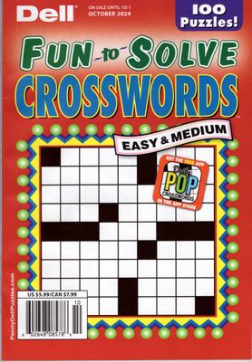 puzzle book stores -Dell Fun-to-Solve Crosswords October 2024