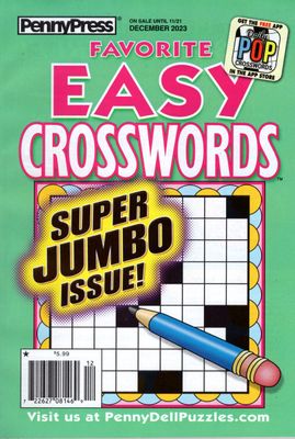 Favorite Easy Crosswords December 2023