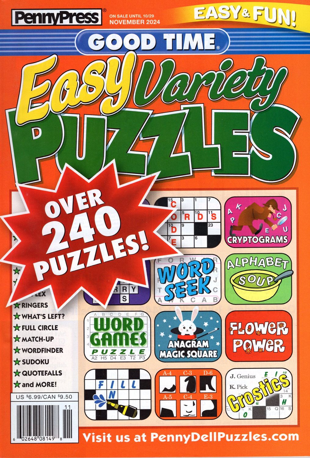 Good Time Easy Variety Puzzles November 2024
