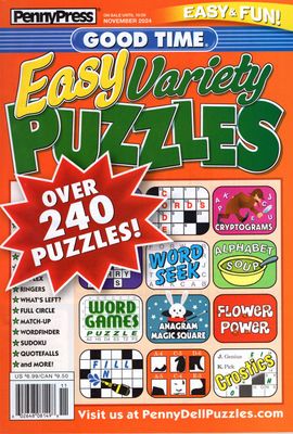 Good Time Easy Variety Puzzles November 2024