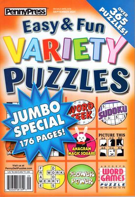 Easy &amp; Fun Variety Puzzles September 2024