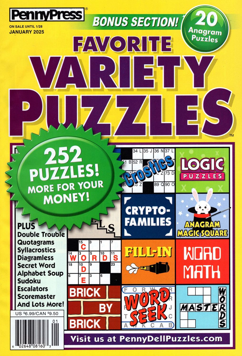 Penny Press Favorite Variety Puzzles January 2025