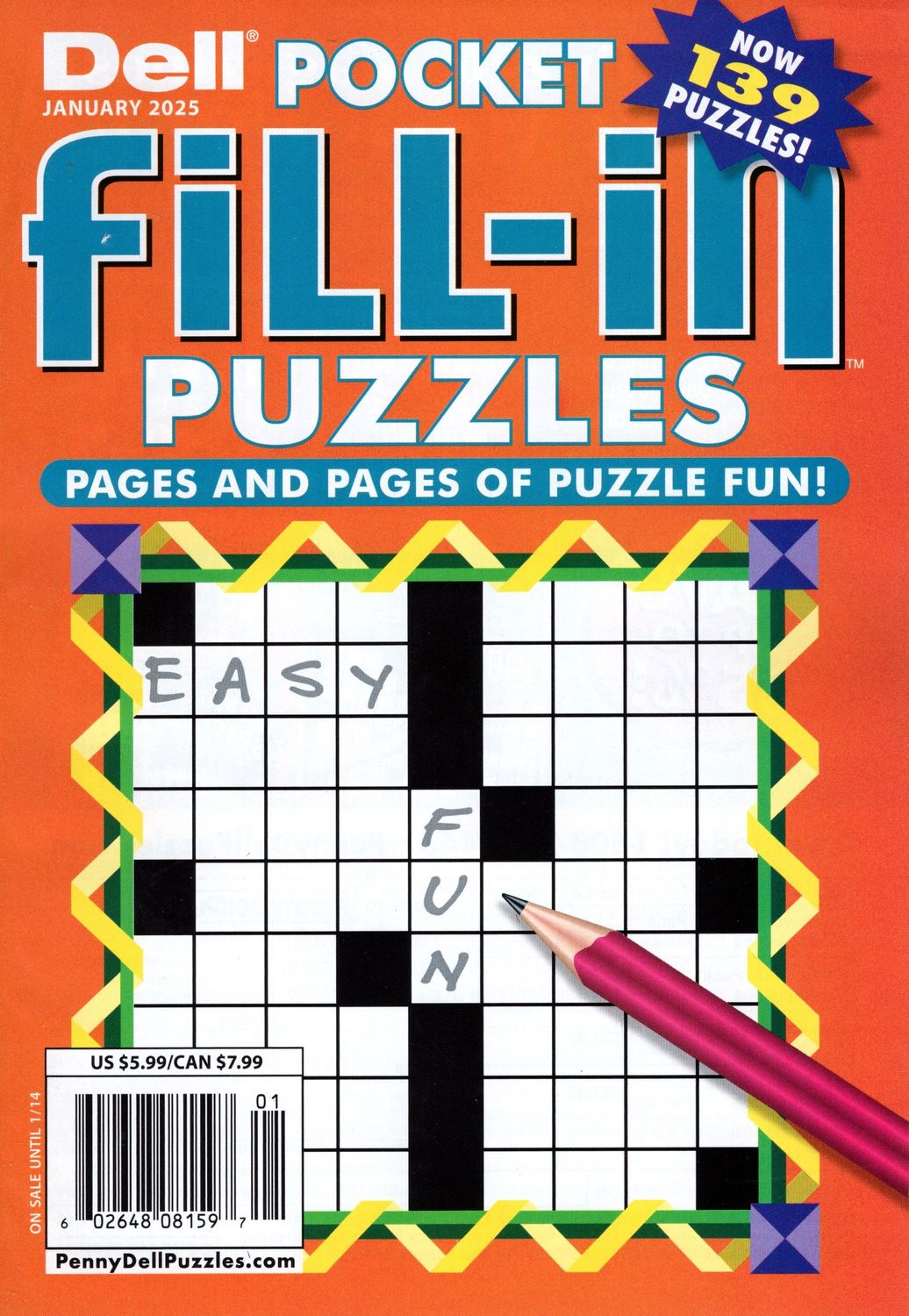 Dell Pocket Fill-In Puzzles January 2025