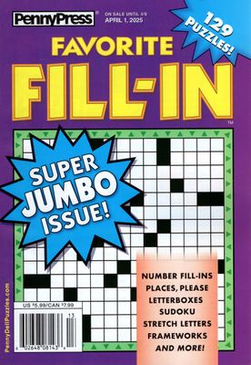 Favorite Fill-In Puzzles April 2025