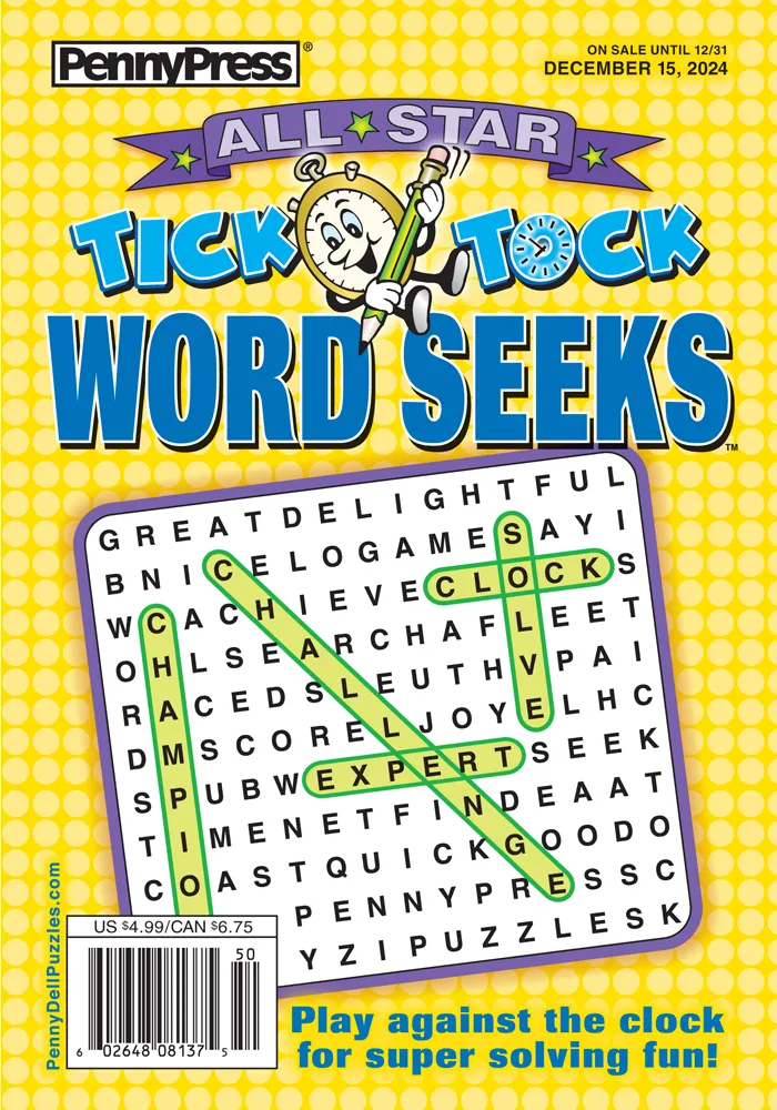 All-Star Tick Tock Word Seeks December 2024