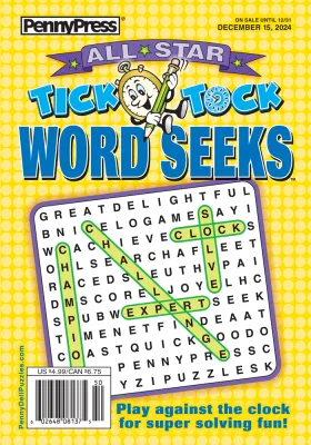 All-Star Tick Tock Word Seeks December 2024