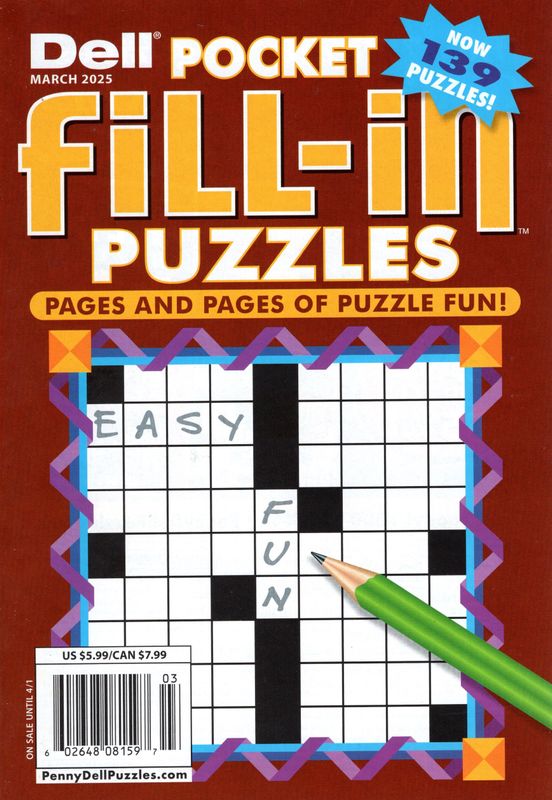 Dell Puzzles | Dell Pocket Fill-In Puzzles March 2025