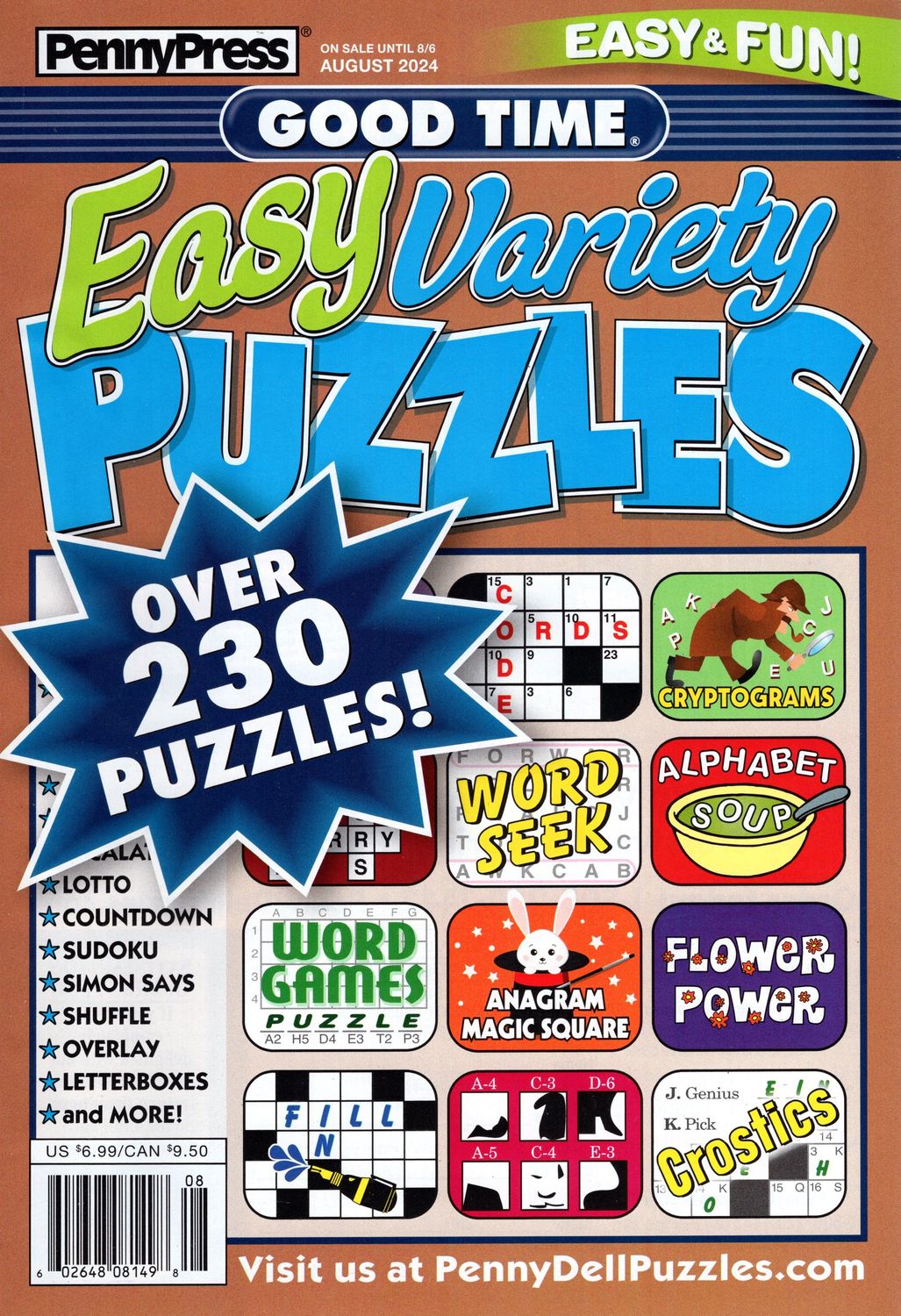 Good Time Easy Variety Puzzles August 2024