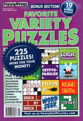 Penny Press Favorite Variety Puzzles September 2024